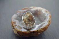 Pierścień Kwarc Drzewiasty Inkluzjami z Kwarcu r.11 Srebro 925 - 10