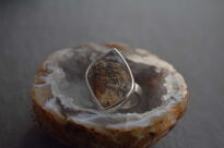 Pierścień Kwarc Drzewiasty Inkluzjami z Kwarcu r.11 Srebro 925 - 12