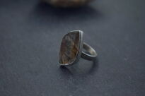 Pierścień Kwarc Drzewiasty Inkluzjami z Kwarcu r.11 Srebro 925 - 3