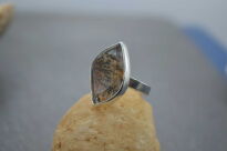 Pierścień Kwarc Drzewiasty Inkluzjami z Kwarcu r.11 Srebro 925 - 8