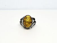Pierścionek z Bursztynem Srebro 925 r.21 - 7