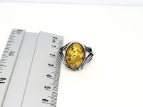 Pierścionek z Bursztynem Srebro 925 r.21 - 9