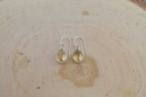 Srebrne kolczyki z cytrynem fasetowana łezka 925 - 3