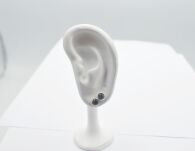 Srebrne kolczyki sztyfty z labradorytem minimalizm Srebro 925 niebieska poświata - 7