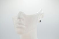 Srebrne kolczyki sztyfty z labradorytem minimalizm Srebro 925 niebieska poświata - 2