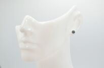 Srebrne kolczyki sztyfty z labradorytem minimalizm Srebro 925 niebieska poświata - 13