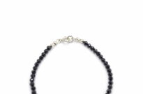 Szafir naturalny ciemny bransoletka fasetowana 3,5 mm srebro 925 - 7