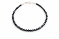 Szafir naturalny ciemny bransoletka fasetowana 3,5 mm srebro 925 - 4