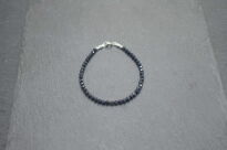 Szafir naturalny ciemny bransoletka fasetowana 3,5 mm srebro 925 - 5