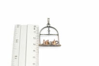 Wisiorek srebrny z motywem okna i naczyń srebro 925 Rekodzieło - 10