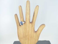Pierścionek Niebieski Cyanit Dysten Kianit r.12 Srebro 925 Rękodzieło - 10