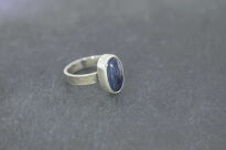 Pierścionek Niebieski Cyanit Dysten Kianit r.12 Srebro 925 Rękodzieło - 3