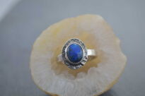 Pierścionek Ciemny Opal Australijski Srebro 925 r.14 Rękodzieło - 14