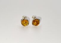 Kolczyki Sztyft Bursztyn Bałtycki Srebro 925 - 4