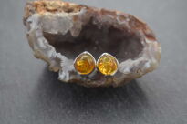 Kolczyki Sztyft Bursztyn Bałtycki Srebro 925 - 6