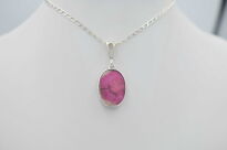 Wisiorek Zawieszka Turmalin Arbuzowy, Srebro 925 - 2