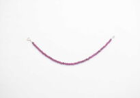 Bransoleta Rubin Naturalny Kulki Fasetowane Srebro925 - 10