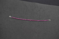 Bransoleta Rubin Naturalny Kulki Fasetowane Srebro925 - 6