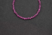 Bransoleta Rubin Naturalny Kulki Fasetowane Srebro925 - 8