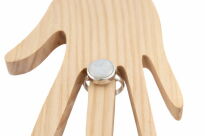 Pierścionek srebrny 925 perła okrągła płaska ręcznie robiony r.22 - 10