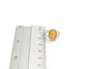 Pierścionek z bursztynem bałtyckim srebro 925 styl retro r.13 - 18