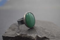 Pierścionek Awenturyn r.15 Regulowany Srebro 925 Rękodzieło - 9