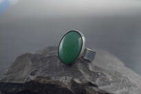 Pierścionek Awenturyn r.15 Regulowany Srebro 925 Rękodzieło - 10