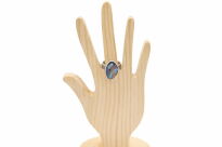 Pierścionek Opal boulder Australia naturalny ręcznie robiony srebro 925 r.20 - 10