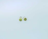 Kolczyki Małe Oliwin Perydot Fasetowany (5 mm) Sztyft Srebro 925 - 8