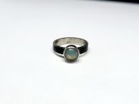 Pierścionek Opal Etiopski Wello r.10 Srebro 925 - 2