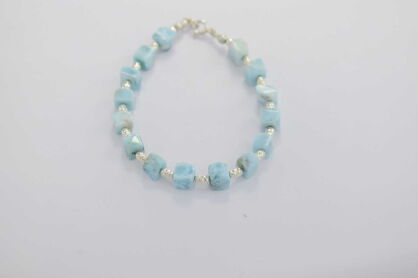 Bransoleta Larimar Naturalny Srebro 925
