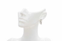 Kolczyki kwadraty geometryczne na zatrzask klasyczne srebro 925 - 3