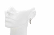 Kolczyki kwadraty geometryczne na zatrzask klasyczne srebro 925 - 5