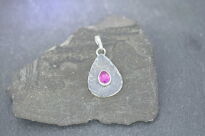 Zawieszka Rubin Różowy Fasetowany Srebro 925 Rękodzieło - 5