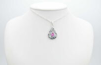 Zawieszka Rubin Różowy Fasetowany Srebro 925 Rękodzieło - 11