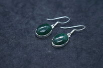 Kolczyki Wiszące Awenturyn  Srebro 925 - 9