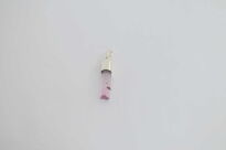 Turmalin różowy rubelit naturalny surowa zawieszka srebro 925 unikat rękodzieło - 5