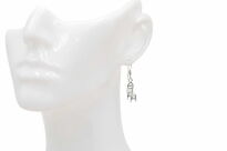 Srebrne kolczyki krzesełka 925 wiszące mini krzesło - 3