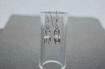 Srebrne kolczyki krzesełka 925 wiszące mini krzesło - 4