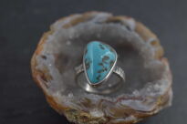 Pierścionek z Turkusem Srebro 925 r.12 Turkus Rękodzieło - 3