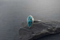 Pierścionek z Turkusem Srebro 925 r.12 Turkus Rękodzieło - 11