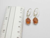 Wiszące Kolczyki z Bursztynem Bałtyckim Srebro 925 - 7