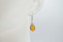 Wiszące Kolczyki z Bursztynem Bałtyckim Srebro 925 - 4