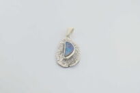 Srebrny wisiorek z opalem Australijskim boulder niebiesko-fioletowy kamień srebro 925 - 4