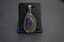 Srebrny wisiorek z opalem Australijskim boulder niebiesko-fioletowy kamień srebro 925 - 5