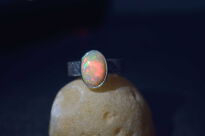 Pierścień Opal Etiopski Pomarańczowy r.18 Srebro 925 - 11