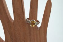 Srebrny pierścionek z cytrynem – rozmiar 18 Srebro 925 - 8