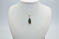 Srebrny wisiorek z opalem boulder Australia naturalny opal srebro 925  unikat rękodzieło - 3