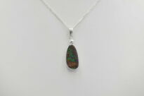 Srebrny wisiorek z opalem boulder Australia naturalny opal srebro 925  unikat rękodzieło - 9