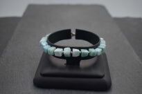 Bransoletka larimar naturalny kostka srebro 925 damska ręcznie robiona - 14